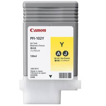 Tusz  Canon PFI-102Y yellow CF0898B001AA dye | 130ml | iPF500/600/700